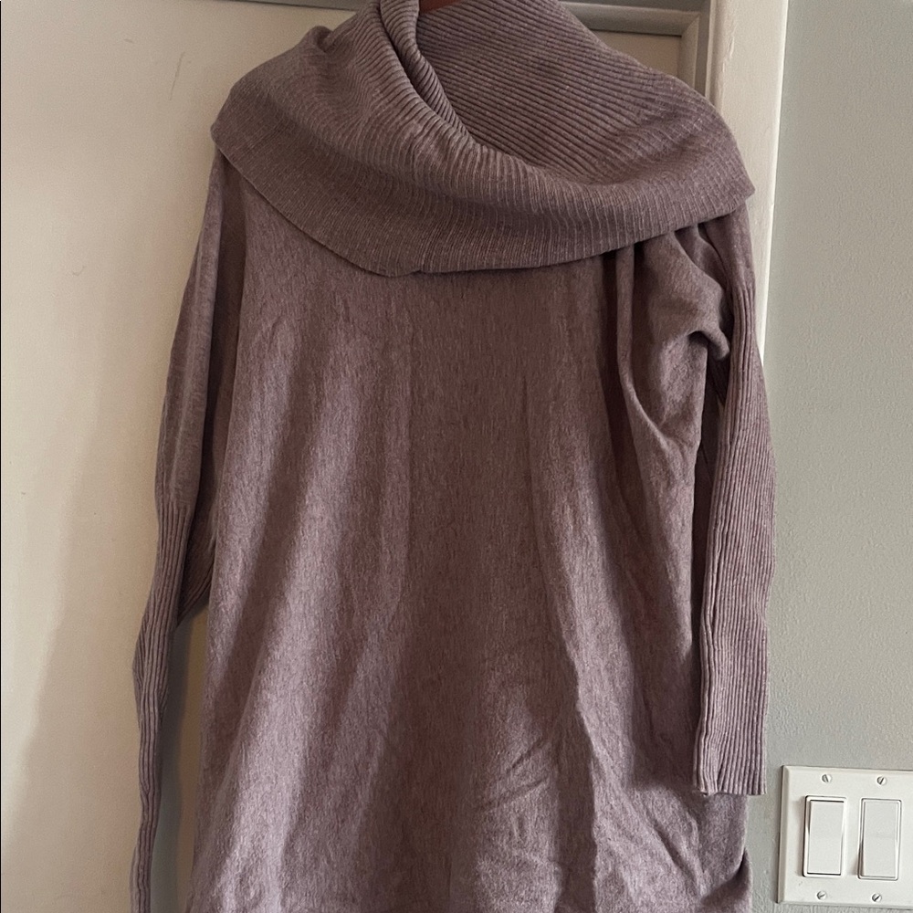 Women's Cowl Neck Sweater - Purple